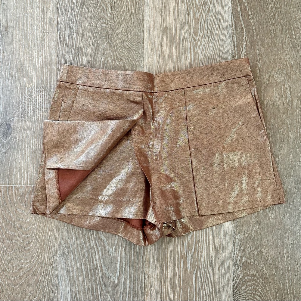 NWT metallic coated skort